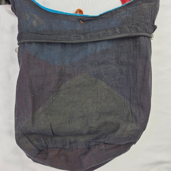 Rising International Patchwork Distressed Tye Die Multi Color Large Hobo Bag - Picture 10 of 16